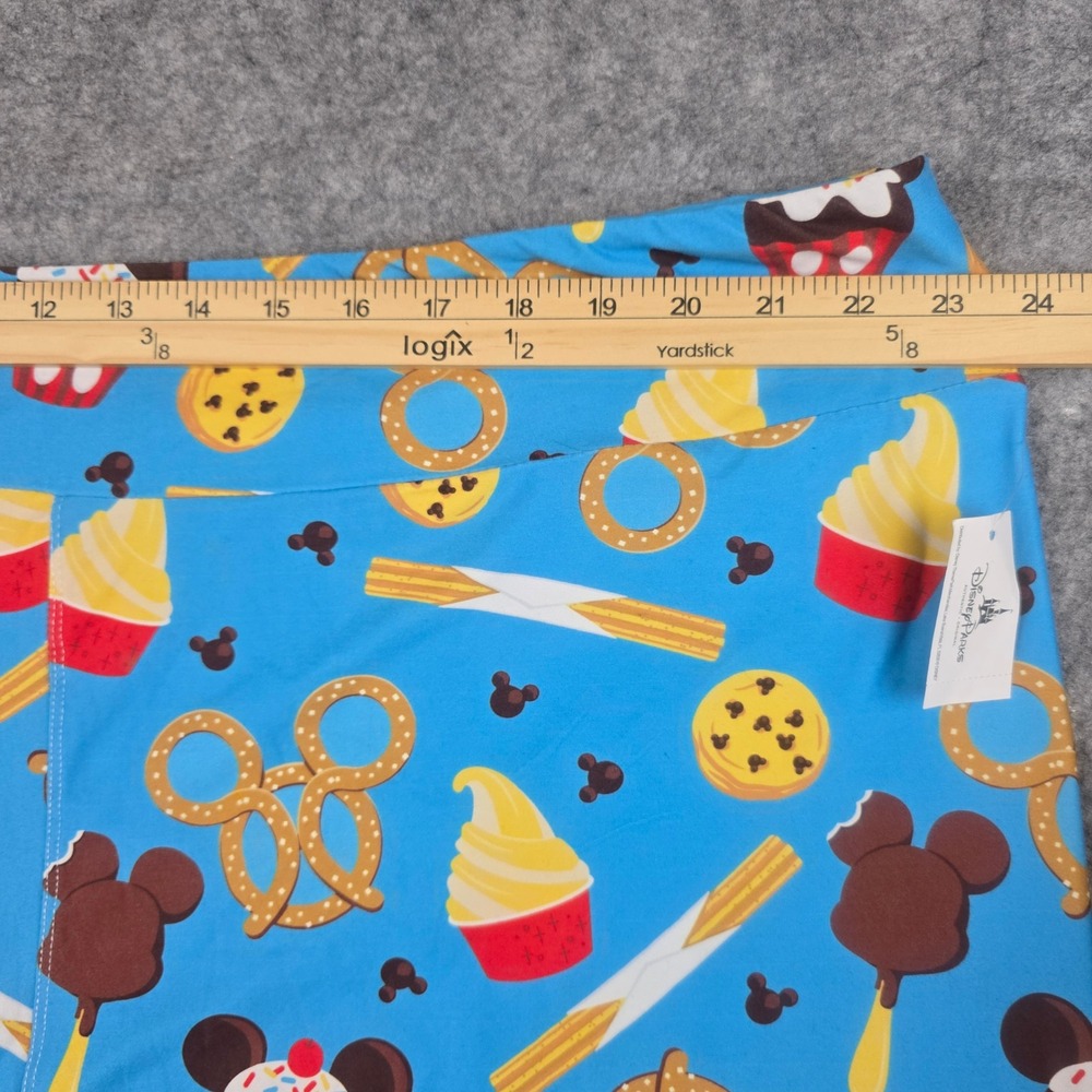 Disney Parks Snacks Leggings Womens 3X Blue Stretch Mickey Pretzel Dole Whip NWT - Picture 4 of 9